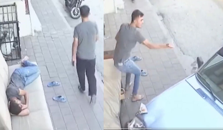 Adana’da dükkanının önünde uyuyan adama otomobil çarptı