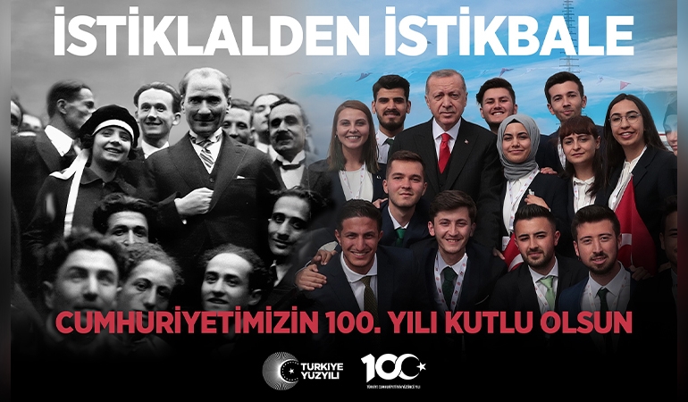 Cumhuriyet’in 100. yılına özel görselde ‘Erdoğan’ propagandası