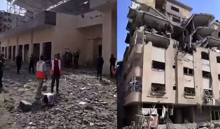 Türk Kızılayı’nın desteğiyle yapılmıştı… İsrail, Filistin Kızılayı’na ait yardım deposunu vurdu