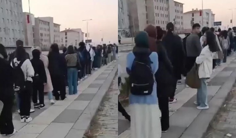 KYK yurdunun önünde metrelerce kuyruk: ABB’den açıklama geldi…