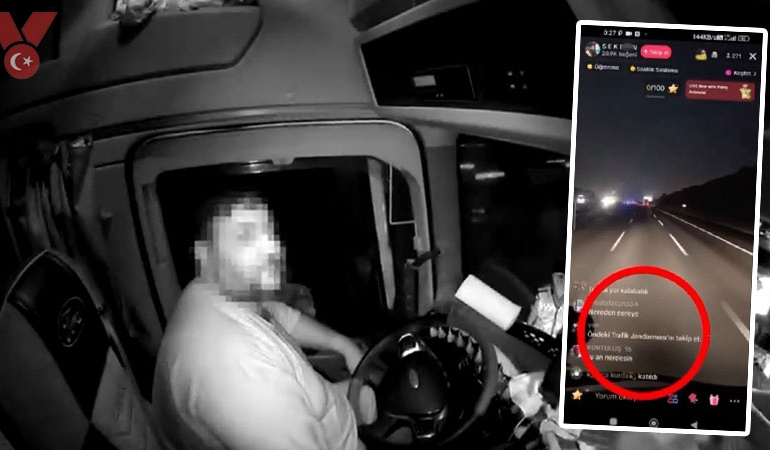 Seyir halinde TikTok! Jandarma canlı yayına izleyici gibi bağlandı