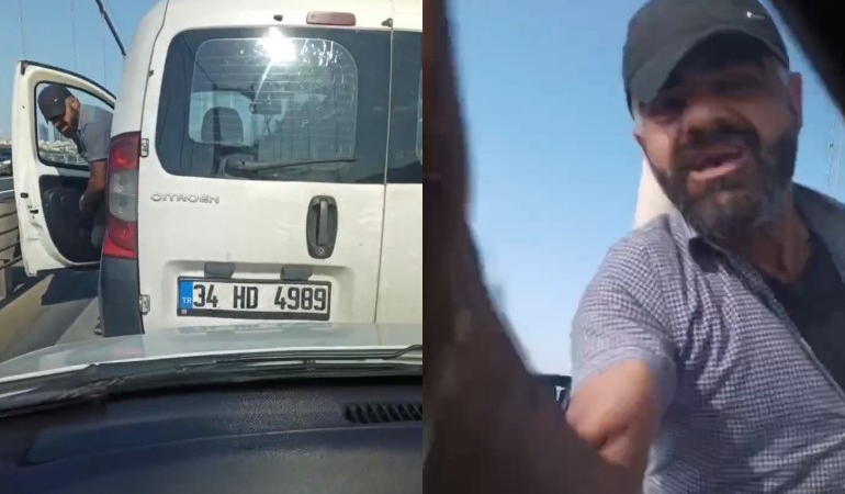 Trafikte korku dolu anlar: Küçük çocuğu da umursamadı!