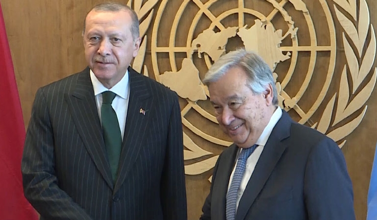 Erdoğan, BM Genel Sekreteri Guterres ile görüştü