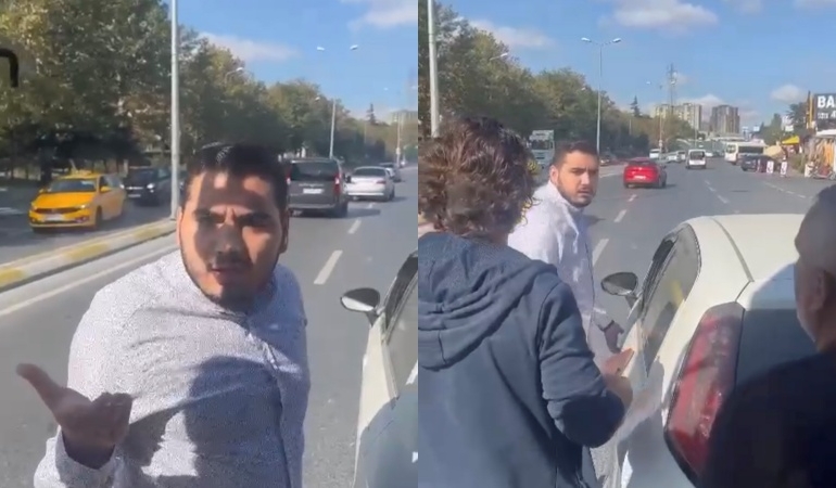 Otobüsün önünü kesti, ortalık karıştı… ‘Kapıyı aç dövelim şunu’