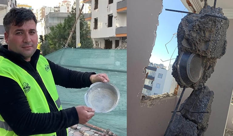 Betondan tencere çıktı… ‘Menemen yapmışladır’
