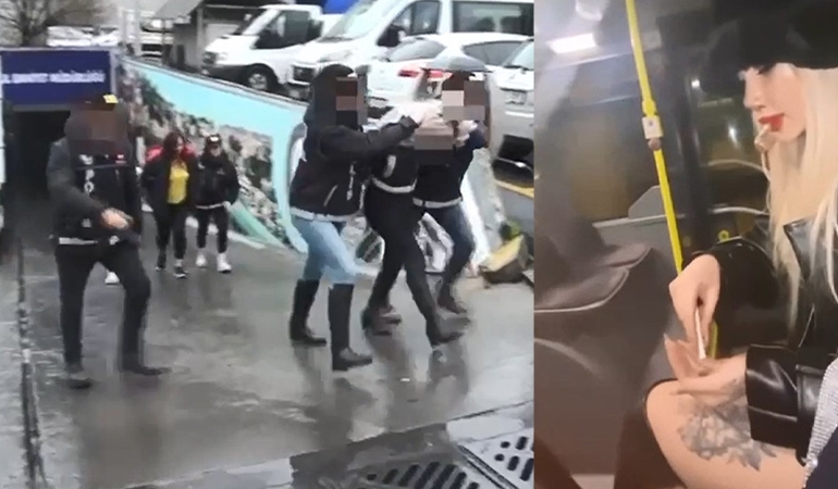 Metrobüste uyuşturucu hazırlayan kadınlara gözaltı