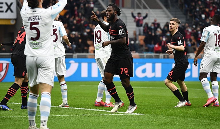 Milan’dan son dakika golü. Milan ile Salernitana 2-2 berabere
