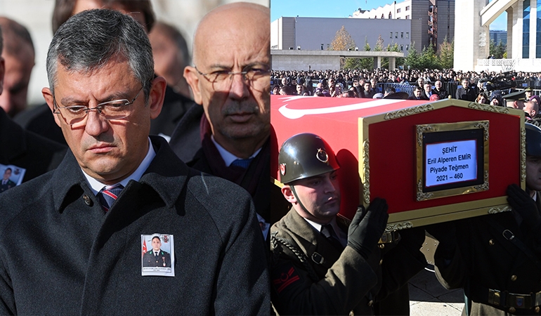 Şehit cenazesinde Özgür Özel’e ‘Demirtaş’ tepkisi