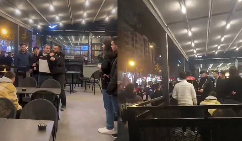 Starbucks protestosunda polise tokat!