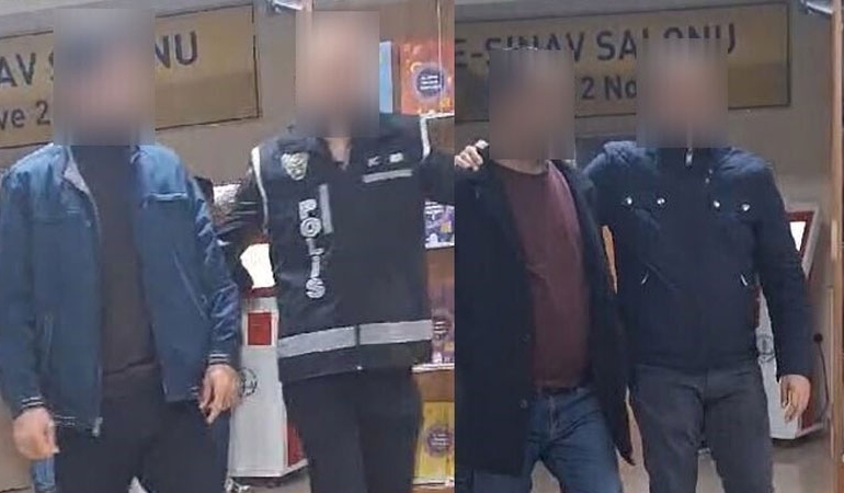 Başka adayların yerine ehliyet sınavına girenlere gözaltı