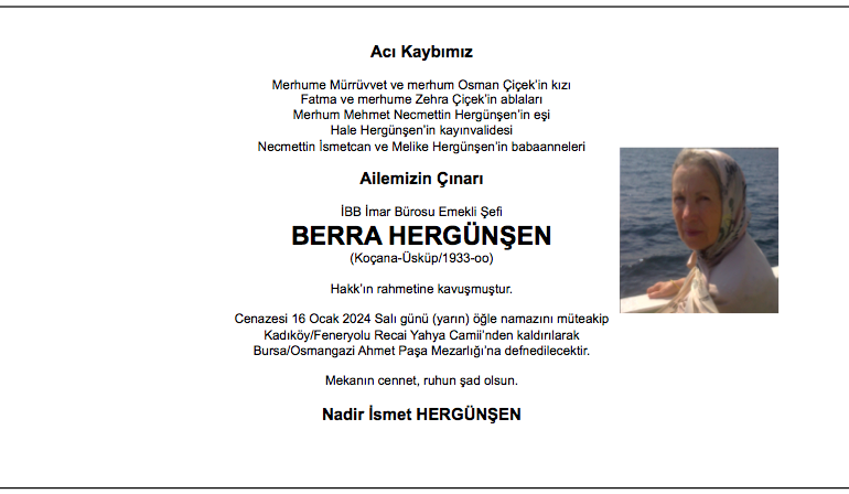Yazarımız İsmet Hergünşen’in acı günü