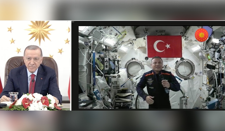 Erdoğan, Türk astronot Gezeravcı ile görüştü