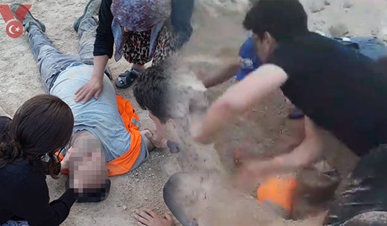 Yürek yakan görüntüler… Ölen işçiyi ailesi elleriyle kumları kazarak çıkardı!