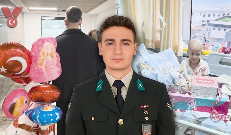 Şehit Yusuf Ataş’ın anısına… Silah arkadaşları, lösemili çocukların yüzünü güldürdü