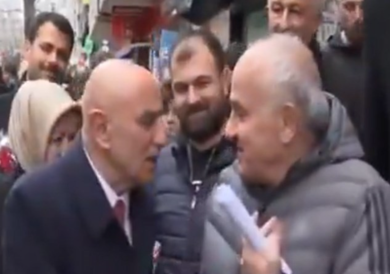 AKP adayı Altınok, dert yanan emekliye ‘Provokasyonu bırakalım’ dedi