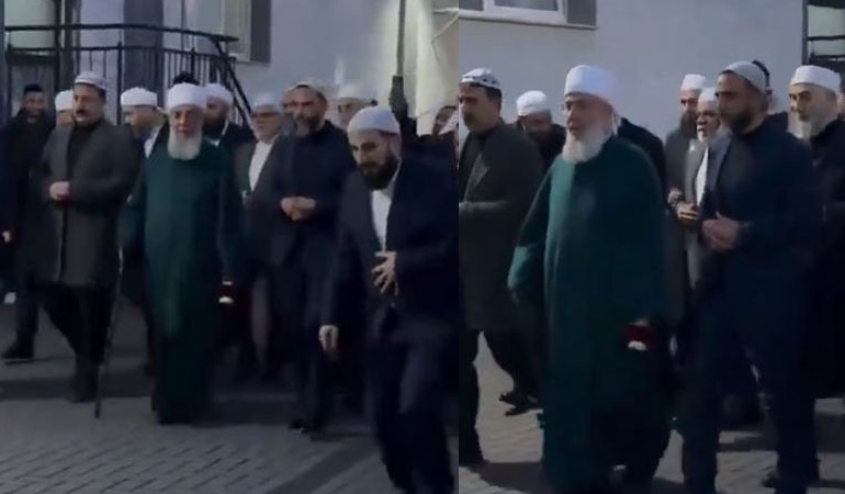 Menzil şeyhi Almanya’da: Müritleri ilginç sesler çıkardı