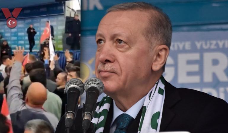 Erdoğan mitinginde slogan atanlara kızdı: Bu tür adımlar, yanlış adımlar