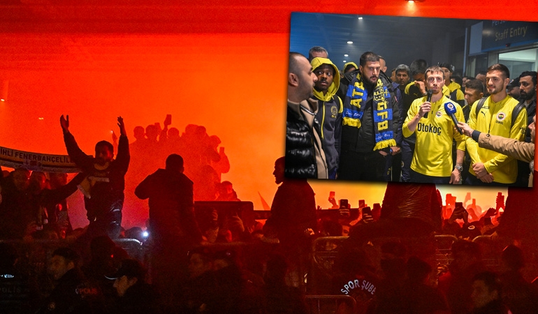 Fenerbahçeli taraftarlar İstanbul’da takımlarını karşıladı