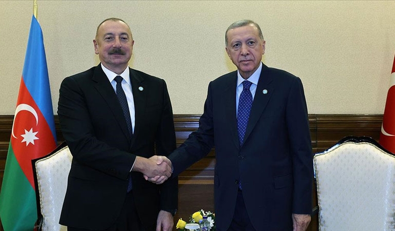 Erdoğan Aliyev’le görüştü