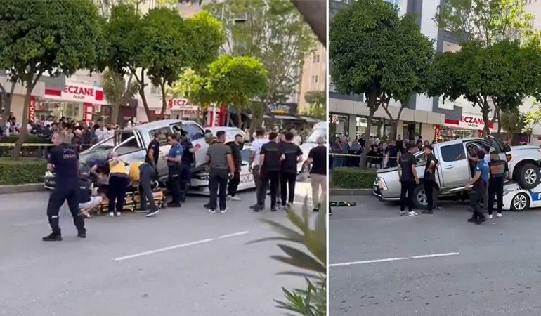Adana’da pikap polis aracının üzerine çıktı: 1’i polis 2 yaralı