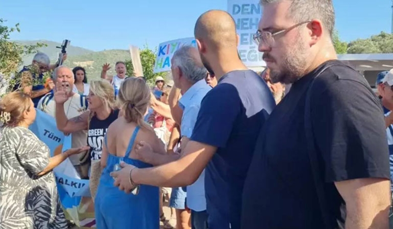 Bodrum’da kıyı işgaline tepki: Otel yetkilileri, polis ve gazetecilere saldırdı