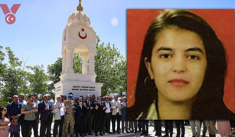 PKK’nın katlettiği Neşe öğretmen anısına anıt yapıldı