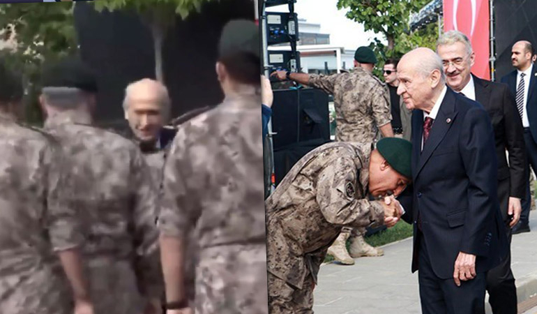 Skandalda yeni görüntüler… Bahçeli’nin elini öpmek için sıraya girmişler!