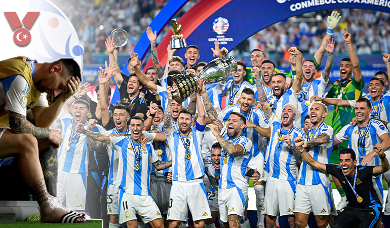 Copa America’da şampiyon Arjantin: Messi sakatlandı, gözyaşlarını tutamadı…