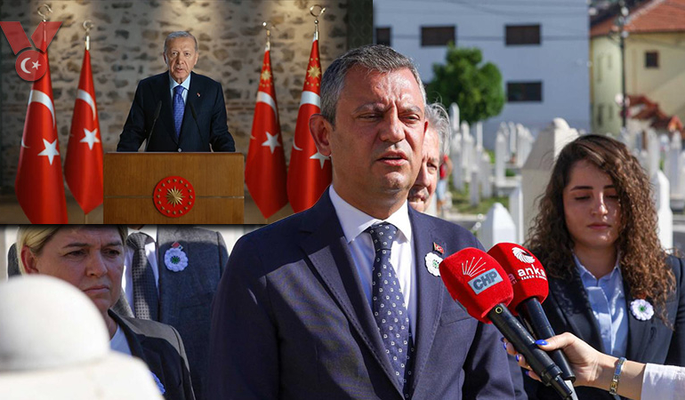 Erdoğan’ın mesajı yarıda kesildi, Özgür Özel tepki gösterdi