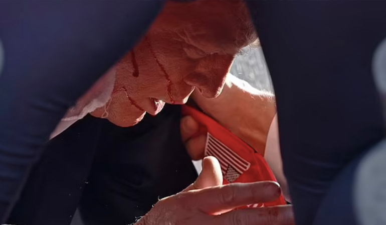 Trump saldırganının önceden fark edildiği anlar kamerada