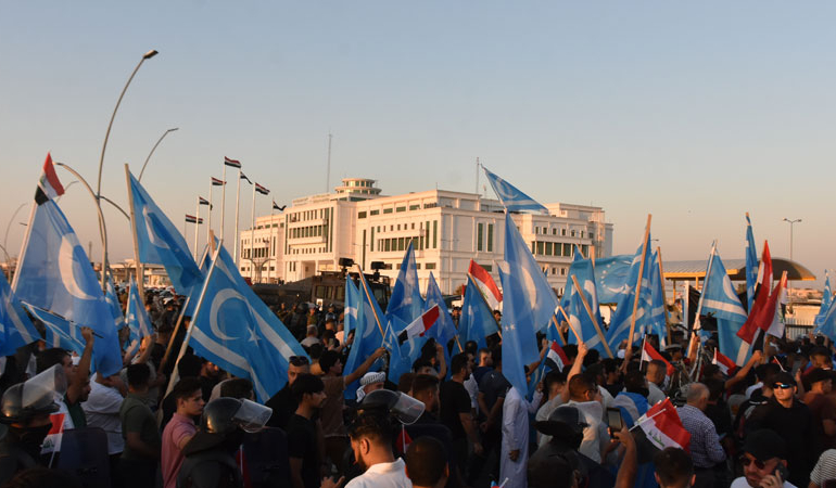 Kerkük’te Türkmenler seçimlere tepki gösterdi
