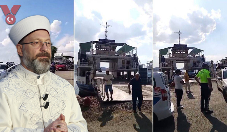 Ali Erbaş için feribot kapatıldı, vatandaş bekledi