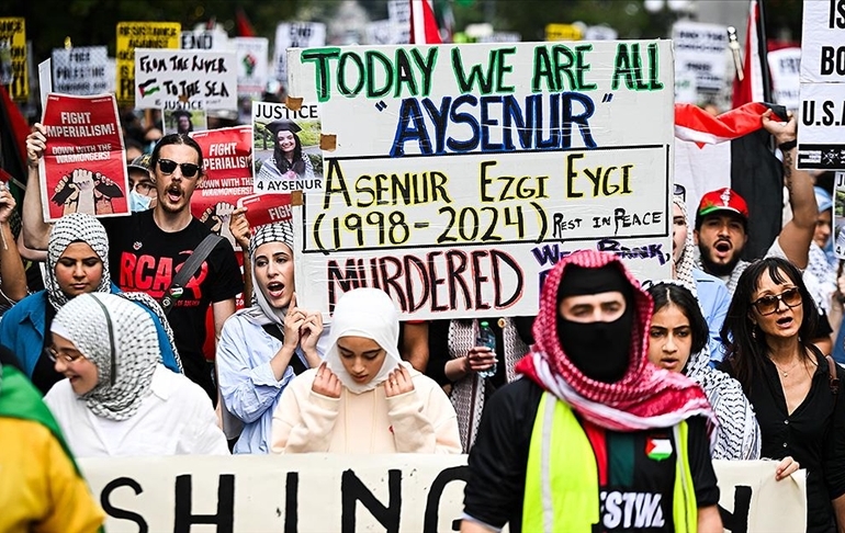ABD’de yüzlerce kişi Ayşenur Ezgi Eygi için toplandı… Son sözleri ortaya çıktı