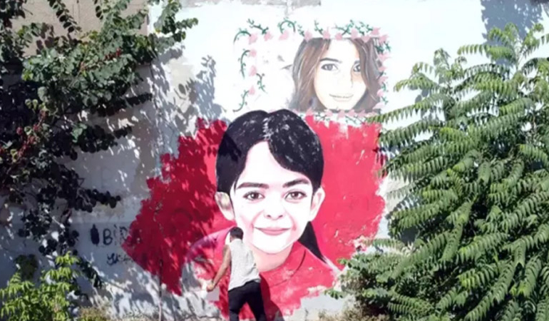 Edirne’de bir duvara Özgecan Aslan’ın yanına Narin Güran portresi eklendi