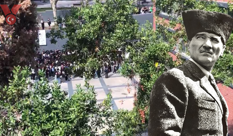 Kadıköy Anadolu Lisesi’nde ‘Mustafa Kemal’in askerleriyiz’ sloganları