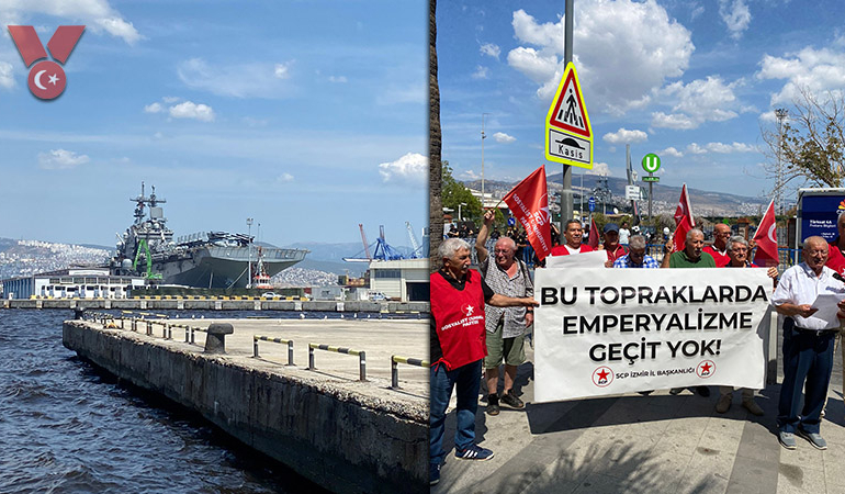 SCP’den ABD gemisinin demirlediği İzmir’de eylem