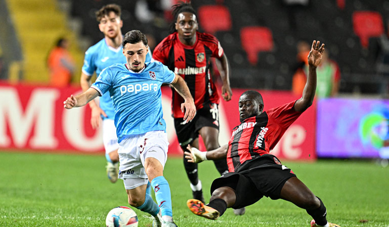 Gaziantep FK-Trabzonspor maçında eşitlik bozulmadı