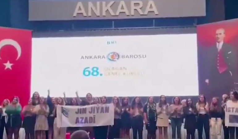 Ankara Barosu Genel Kurulu’nda Öcalan’ın sloganı atıldı, ortalık karıştı