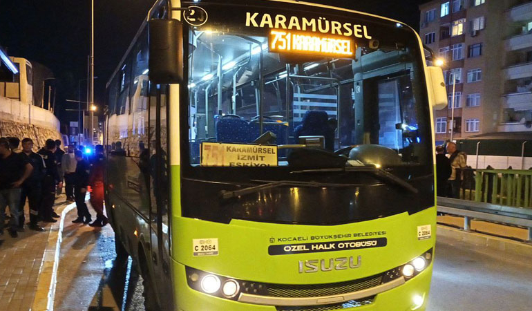 Kocaeli’nde halk otobüsünde cinayet!