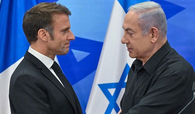 Macron ile Netanyahu ‘silah’ polemiğine girdi: Karşılıklı açıklamalar