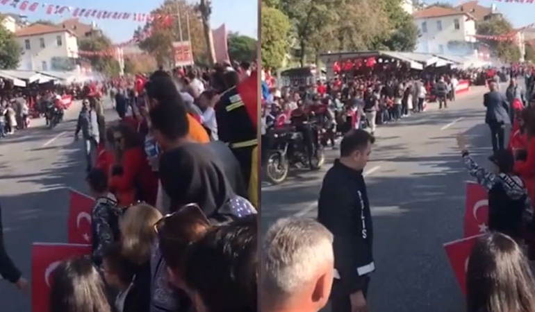 Tekirdağ’da gösteri yapan yunus polisi diğer polislere çarptı
