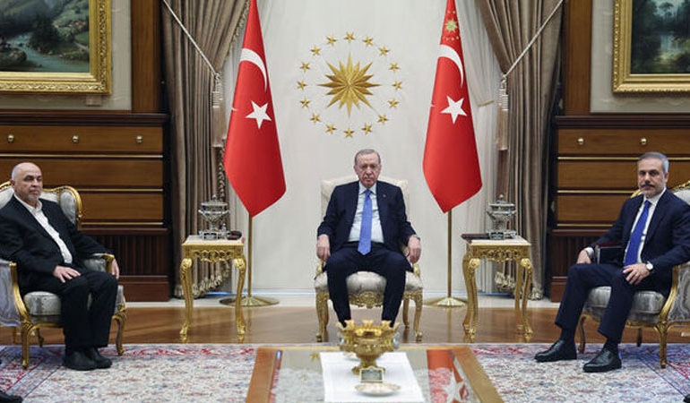 Erdoğan Hamas heyetiyle görüştü