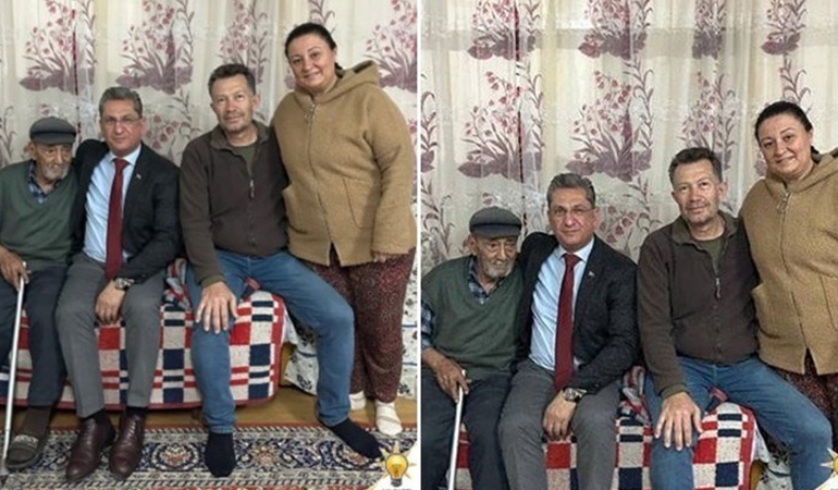 AKP’li başkan eve ayakkabıyla girdi, gelen tepkiler sonrası fotoğraftan ayaklar çıkarıldı