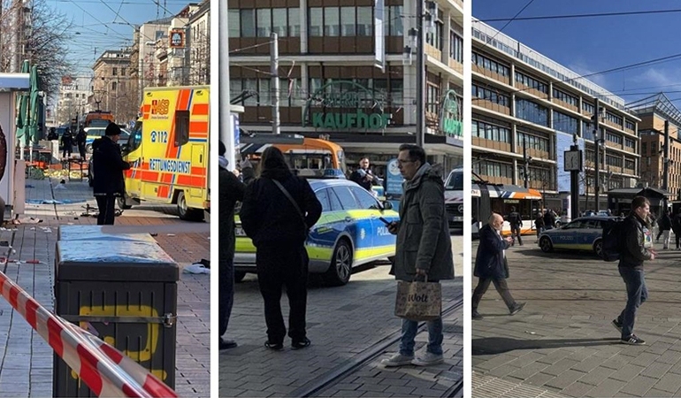 Almanya’da araç kalabalığın arasına daldı
