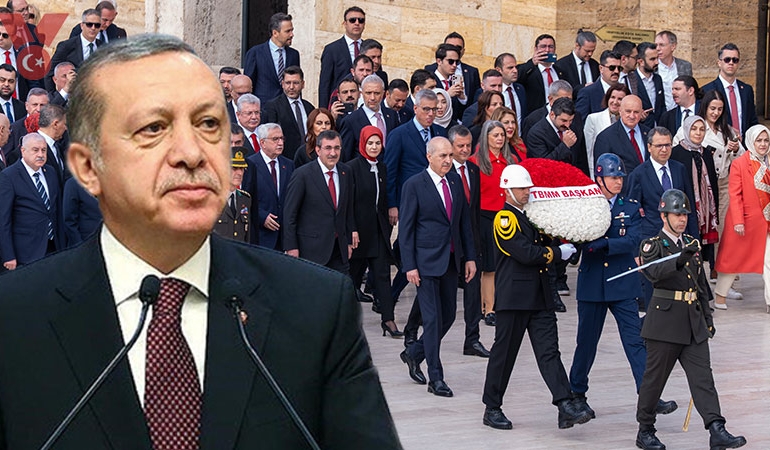 Devlet erkanı Anıtkabir’de… Erdoğan 23 Nisan geleneğini bozmadı