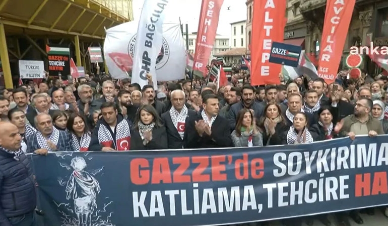 CHP’nin ‘Gazze’ yürüyüşüne polis müdahalesi