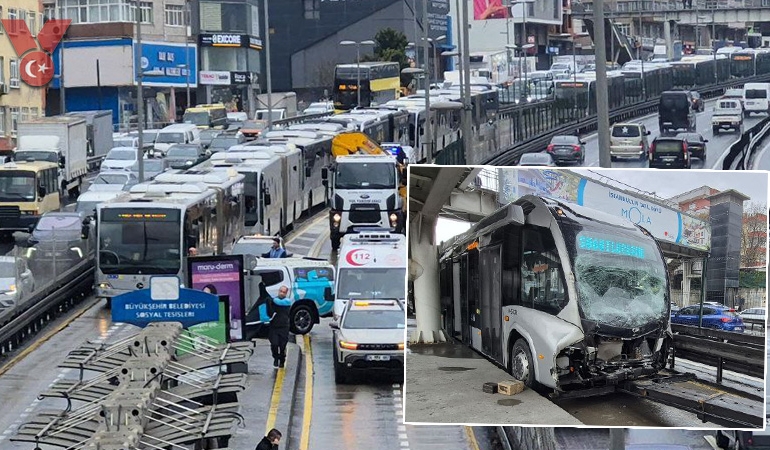Avcılar’da metrobüs kazası: Yaralılar var
