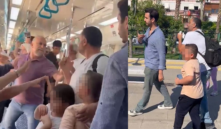 Marmaray’da babaya çocuklarının yanında saldırı!