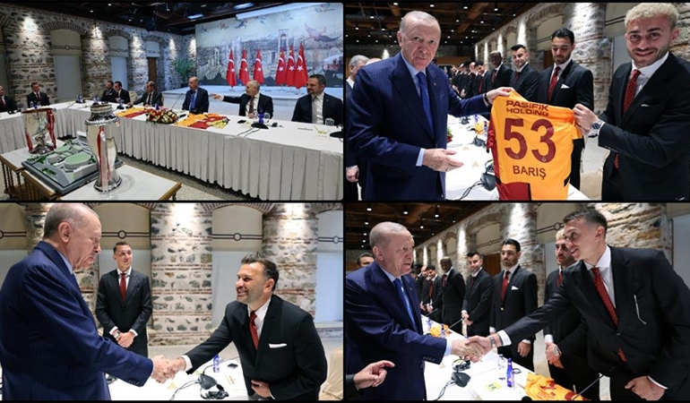 Şampiyon Galatasaray’dan Erdoğan’a ziyaret… Muslera ile diyaloğu dikkat çekti