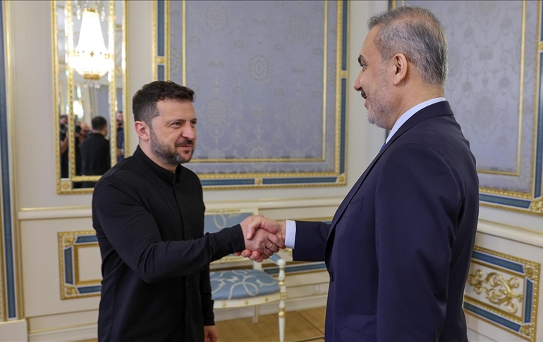 Fidan, Zelenskiy tarafından kabul edildi